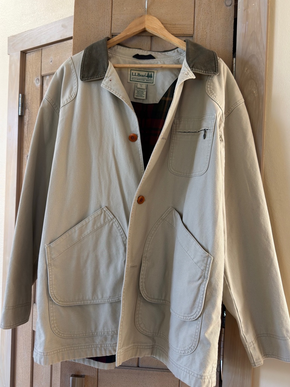 L.L. Bean Vintage Barn/Field Utility Coat with Corduroy Collar - Men’s - Size XL